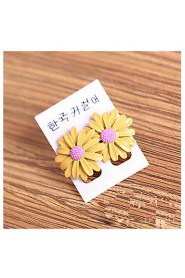 Korean Version Of The Cute Little Daisy Gerbera Daisy Earrings Small Earrings