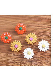 Korean Version Of The Cute Little Daisy Gerbera Daisy Earrings Small Earrings