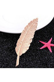 Feather Alloy Brooch (1Pc)