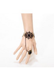 Vintage Cobweb Bracelet With Ring