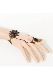 Vintage Cobweb Bracelet With Ring