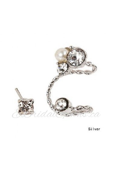 Shiny Crystal Ear Clip(Gold/Silver)(1Pr)