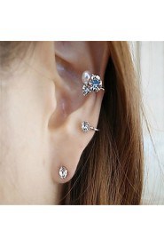 Shiny Crystal Ear Clip(Gold/Silver)(1Pr)