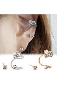 Shiny Crystal Ear Clip(Gold/Silver)(1Pr)