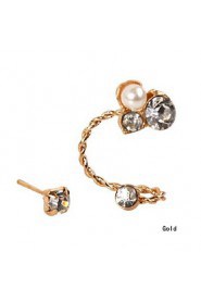 Shiny Crystal Ear Clip(Gold/Silver)(1Pr)