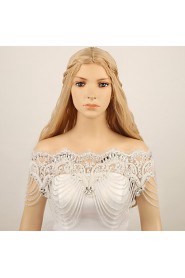 Ladies' Wedding Crystal Rhinestone Flowers Shoulder Chains