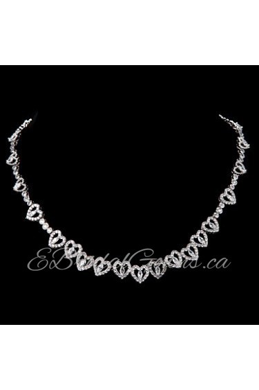 Women's Platinum Necklace Anniversary/Engagement/Gift/Daily/Special Occasion/Office & Career/Wedding/Birthday/Party/Causal/Outdoor Diamond