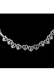 Women's Platinum Necklace Anniversary/Engagement/Gift/Daily/Special Occasion/Office & Career/Wedding/Birthday/Party/Causal/Outdoor Diamond