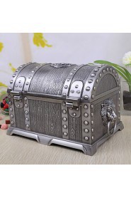 Vintage Silver Tutania Treasures Box/Jewelry Box with Lock