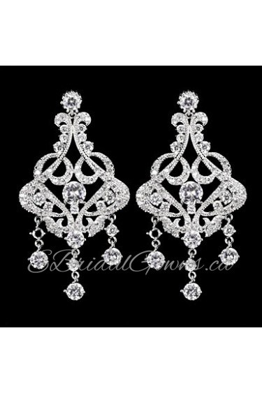 Chandelier Earrings Women's Cubic Zirconia/Alloy Earring