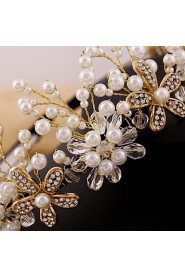 Women's Pearl / Rhinestone / Alloy Headpiece-Wedding / Special Occasion Headbands 1 Piece Clear / White