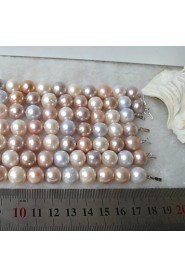 Fresh Water Pearl Bracelets 10.5-11.5mm, S925 Sterling Silver Clasp,Mixed color , Nearly Round