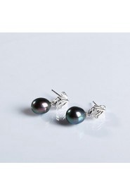 Jewelry Set Women's Special Occasion Jewelry Sets Sterling Silver Pearl Necklaces / Earrings Silver