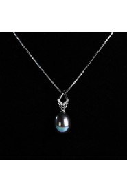 Jewelry Set Women's Special Occasion Jewelry Sets Sterling Silver Pearl Necklaces / Earrings Silver