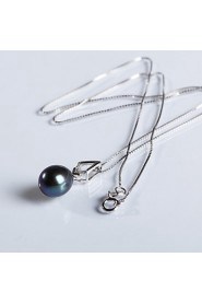 Jewelry Set Women's Special Occasion Jewelry Sets Sterling Silver Pearl Necklaces / Earrings Silver