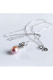 Jewelry Set Women's Special Occasion Jewelry Sets Sterling Silver Pearl Necklaces / Earrings Silver