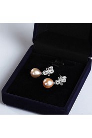 Jewelry Set Women's Special Occasion Jewelry Sets Sterling Silver Pearl Necklaces / Earrings Silver