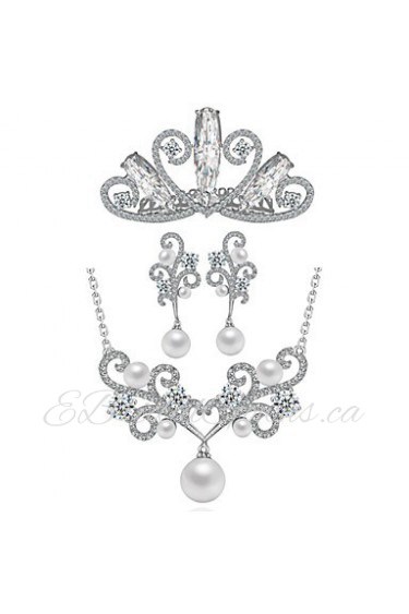 Latest Design Popular Flower Shaped Earring and Necklace Wedding Jewelry Set