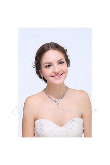 Jewelry Set Women's Anniversary / Wedding / Engagement / Birthday / Gift / Party / Daily / Special Occasion Jewelry Sets Silver / Alloy