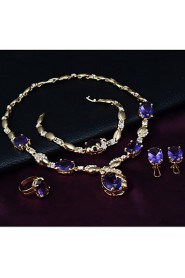 Women's Alloy / Rhinestone Jewelry Set Amethyst