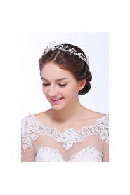 Women's Sterling Silver / Alloy / Imitation Pearl Headpiece-Wedding / Special Occasion / Casual Headbands 1 Piece Clear / Ivory Round