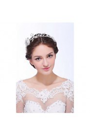 Women's Sterling Silver / Alloy / Imitation Pearl Headpiece-Wedding / Special Occasion / Casual Headbands 1 Piece Clear / Ivory Round