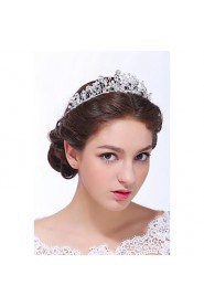 Women's Sterling Silver / Alloy / Imitation Pearl Headpiece-Wedding / Special Occasion / Casual Tiaras 1 Piece Clear / Ivory Round