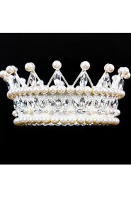 Luxury Women's Rhinestone Pearl Special Occasion Bridal Tiaras Party Headpiece HG2339