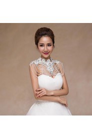 Wedding Lace / Sequined Collars Sleeveless Wedding Wraps