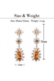 Drop Earrings Couples'/Kid's/Women's Cubic Zirconia Earring Cubic Zirconia