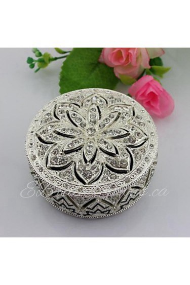 Best Wedding Gifts Alloy Metal Jewelry Trinket Box With Diamond