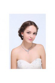 Jewelry Set Women's Anniversary / Wedding / Engagement / Birthday / Gift / Party / Daily / Special Occasion Jewelry Sets Silver / Alloy