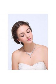 Jewelry Set Women's Anniversary / Wedding / Engagement / Birthday / Gift / Party / Daily / Special Occasion Jewelry Sets Silver / Alloy