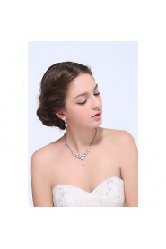 Jewelry Set Women's Anniversary / Wedding / Engagement / Birthday / Gift / Party / Daily / Special Occasion Jewelry Sets Silver / Alloy