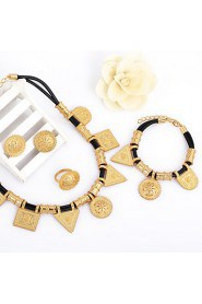 WesternRain Gold Plated Top Quality New Women Braided leather Jewelry High-grade Accessories Jewelry set