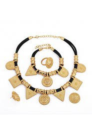 WesternRain Gold Plated Top Quality New Women Braided leather Jewelry High-grade Accessories Jewelry set