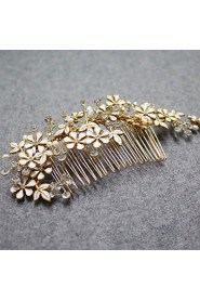 Bride's Flower Shape Beads Wedding Accessories Hair Combs 1 Pieces