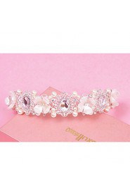 Women's Pearl / Crystal / Alloy Headpiece-Wedding / Special Occasion Headbands 1 Piece Clear / White Triangle