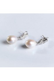 Drop Earrings Women's Sterling Silver Earring Pearl