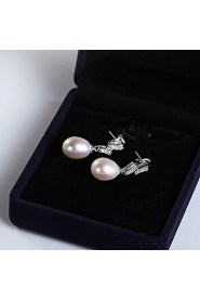 Drop Earrings Women's Sterling Silver Earring Pearl