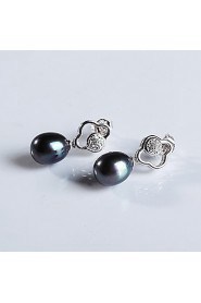 Drop Earrings Women's Sterling Silver Earring Pearl