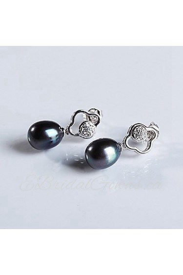 Drop Earrings Women's Sterling Silver Earring Pearl