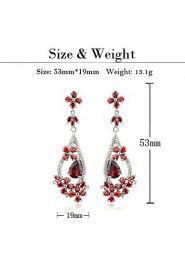 Brass With Cubic Zirconia Drop Earrings(More Colors)