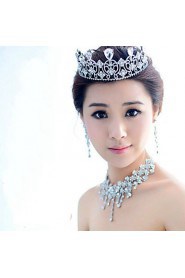 Bride's Rhinestone Forehead Wedding Crown Tiaras Headwear 1 Pieces