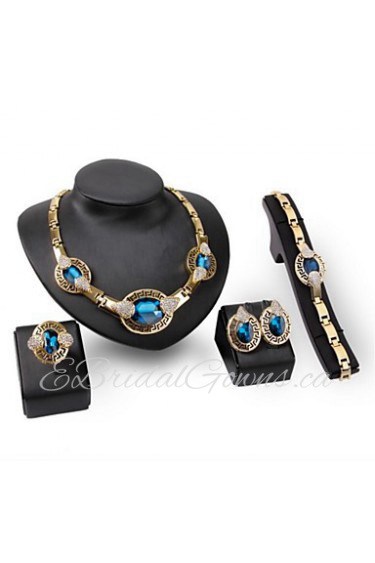 Women's Pearl Jewelry Set Sapphire / Rhinestone