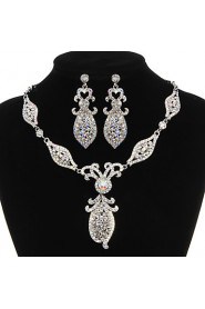 Jewelry Set Women's Anniversary / Wedding / Engagement / Birthday / Gift / Party / Special Occasion Jewelry Sets Alloy Rhinestone Silver