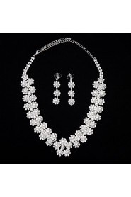 Jewelry Set Women's Anniversary / Wedding / Birthday / Gift / Party Jewelry Sets Alloy Necklaces / Earrings Silver