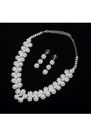 Jewelry Set Women's Anniversary / Wedding / Birthday / Gift / Party Jewelry Sets Alloy Necklaces / Earrings Silver