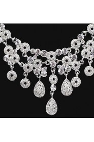 Elegant Design Alloy With Rhinestone Wedding/Special Occaision / Party Jewelry Set.