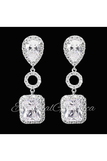 Drop Earrings Women's Cubic Zirconia/Alloy Earring